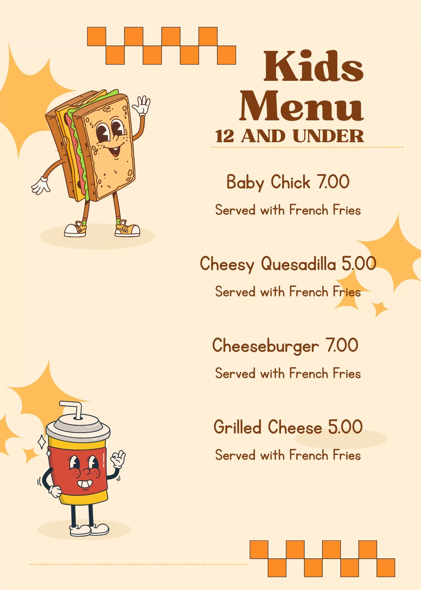 Kid's Menu